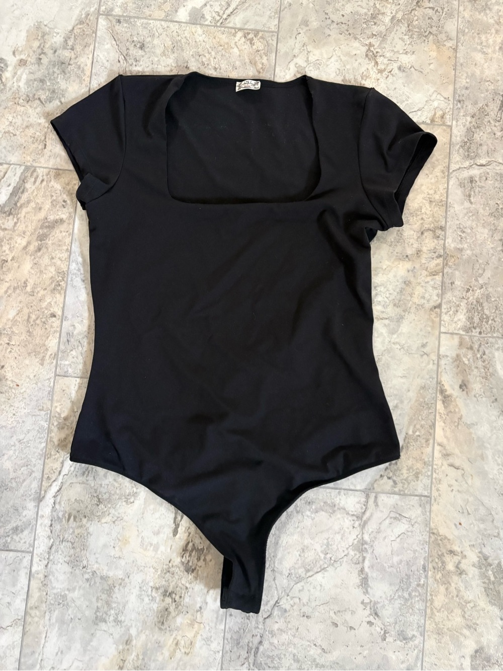Free People Intimately Square Neck Short Sleeve Bodysuit
